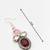 pink and maroon stone drop earrings