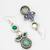 green kundan drop earrings with stone