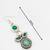 green kundan drop earrings with stone