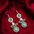 green kundan drop earrings with stone