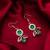 green and red kundan drop earrings