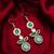 green kundan drop earrings with stone