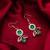 green and red kundan drop earrings