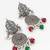 oxidized multicolor stone chandlier drop earrings