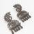 oxidized tribal drop earrings with stone