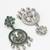 peacock design oxidized chandbali earrings with stones