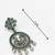 peacock design oxidized chandbali earrings with stones