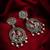 peacock design oxidized chandbali earrings with stones