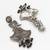 oxidized chandbali earrings with black beads