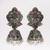 floral oxidized jhumka earrings with stones