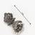 floral oxidized jhumka earrings with stones