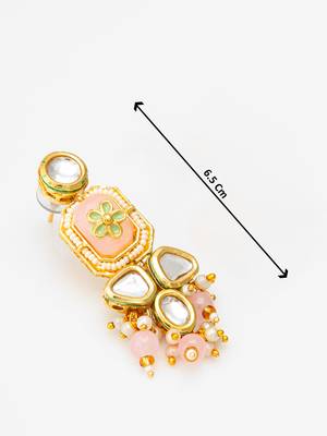 elegant kundan drop earrings with stone 4