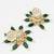 kundan jhumka earrings with green bead