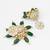 kundan jhumka earrings with green bead