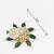 kundan jhumka earrings with green bead