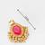 pink stone kundan drop earrings with pearl