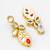 Traditional kundan drop earrings with red accent