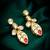 Traditional kundan drop earrings with red accent