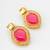 Pink stone stud kundan earrings with ad