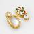 classic kundan style gold tone stud earrings