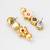 floral gold tone drop earrings with pearl