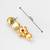floral gold tone drop earrings with pearl