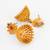 lotus design temple style jhumka earrings with stone
