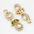 classic kundan green and white stone drop earrings