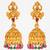 antique finish temple style designer jhumka earrings