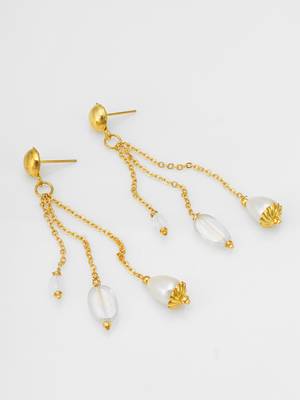 gold-tone multi-chain tassel earrings 2