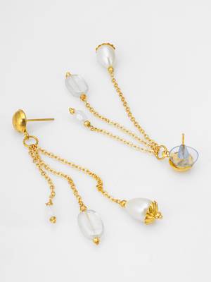 gold-tone multi-chain tassel earrings 3