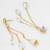 gold-tone multi-chain tassel earrings