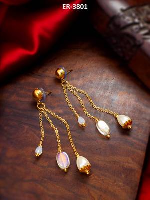 gold-tone multi-chain tassel earrings 5