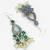 green stone hook earrings with pearl and mint bead tassel