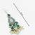 green stone hook earrings with pearl and mint bead tassel