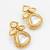 gold-plated stone cluster drop earrings