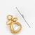 gold-plated stone cluster drop earrings