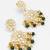 kundan square pendant earrings with emerald green beads and pearl drops