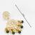 kundan square pendant earrings with emerald green beads and pearl drops