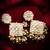kundan square pendant earrings with emerald green beads and pearl drops
