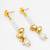 gold plated kundan and pearl beaded drop earrings
