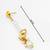 gold plated kundan and pearl beaded drop earrings