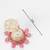 kundan pink beaded jhumka earrings