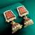 red enamel kundan pearl jhumka earrings