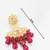 deep pink floral kundan earrings