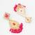 pink kundan drop earrings