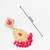 pink kundan drop earrings