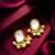 classic kundan pearl cluster stud earrings