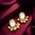 classic kundan pearl cluster stud earrings
