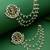 silver oxidized radha krishna earrings with pearl drop chains